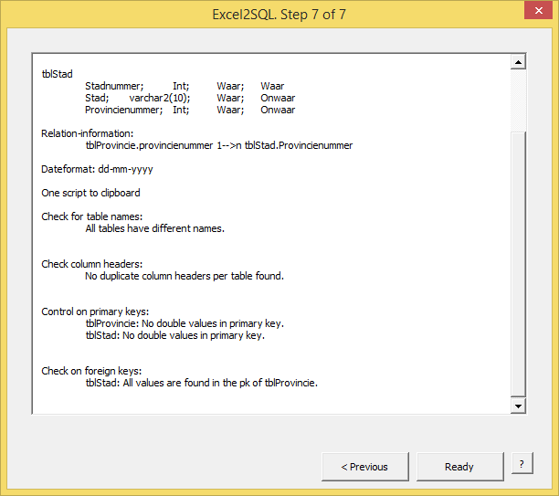 The Excel2SQL wizard from HJGSoft Adequate: Overview
